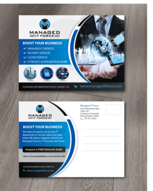 Services Overview Postcard for Managed IT Services Company | Diseño de Postal por alex989