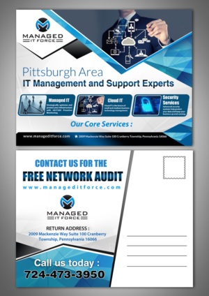 Postcard Design by debdesign for Managed IT Force, LLC | Design: #13885061