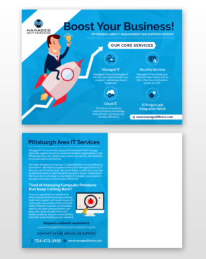Services Overview Postcard for Managed IT Services Company | Diseño de Postal por Kishaloy_D