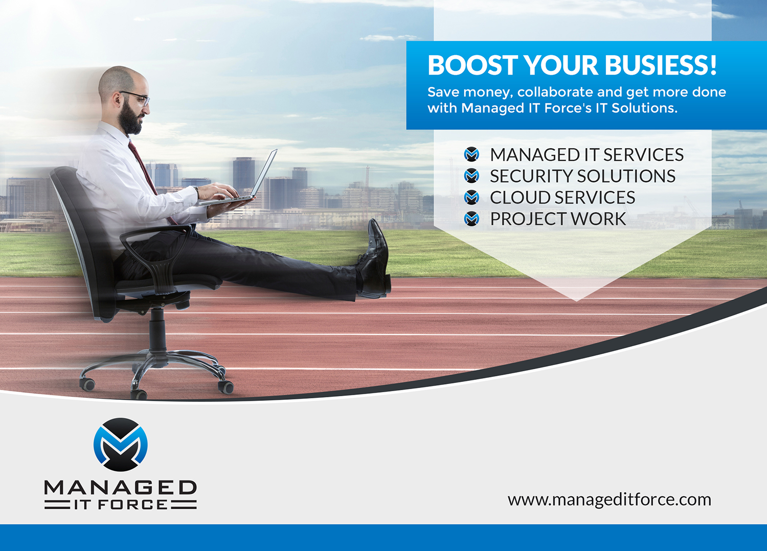 Postcard Design by VEGA-Designs for Managed IT Force, LLC | Design #13814791