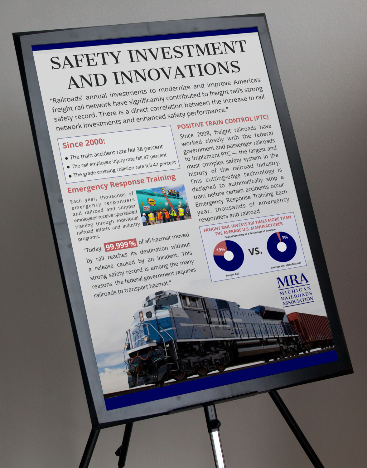 Signage Design by Pint & Promotional Projects for Michigan Railroads Association | Design #13817576