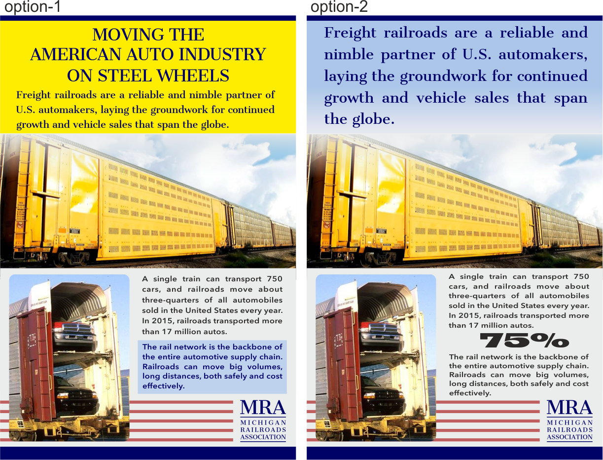 Diseño de Señalética por Pint & Promotional Projects para Michigan Railroads Association | Diseño #13838913