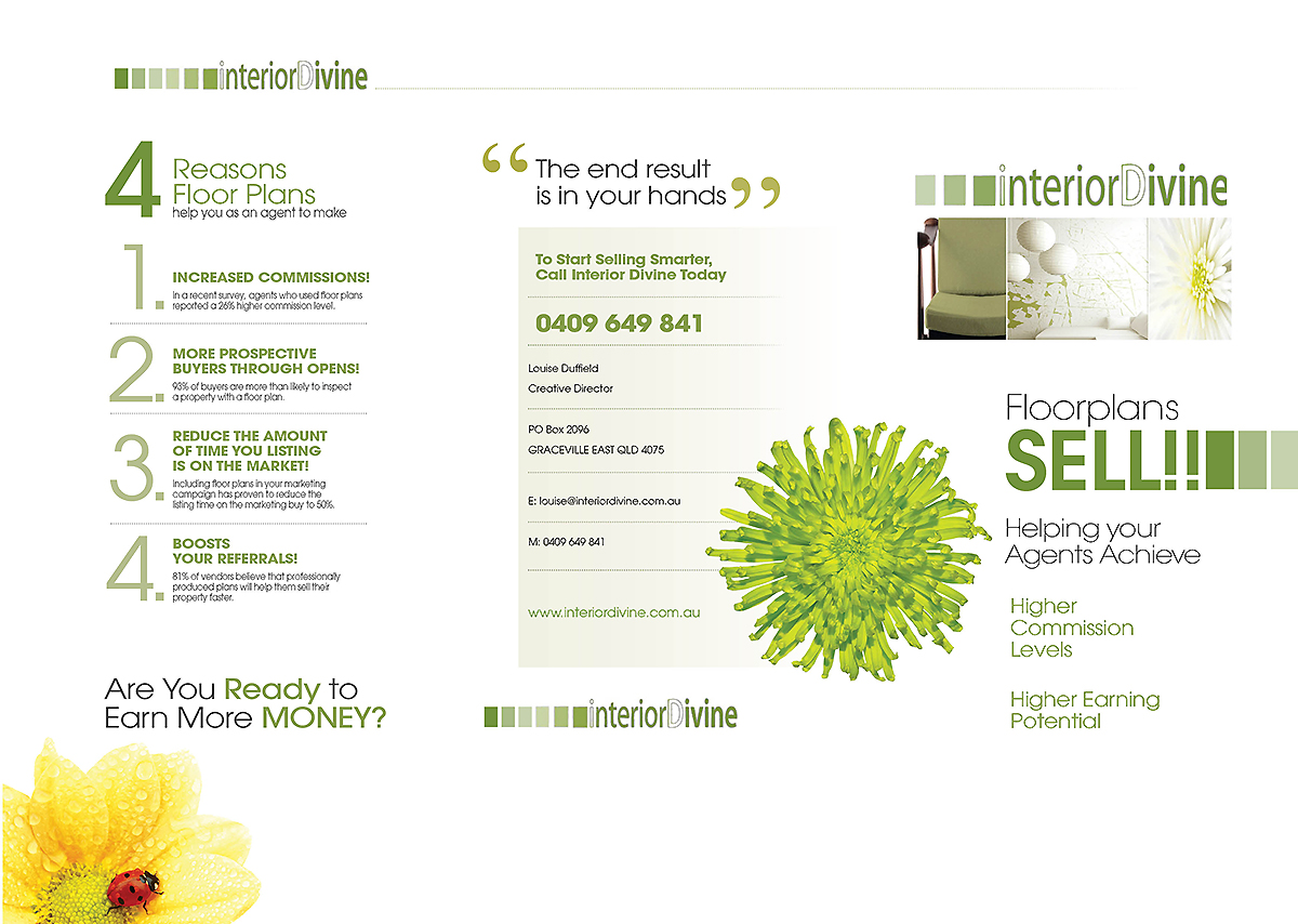 Brochure Design by Linda Iskra for Interior Divine Property Styling  | Design #2501335