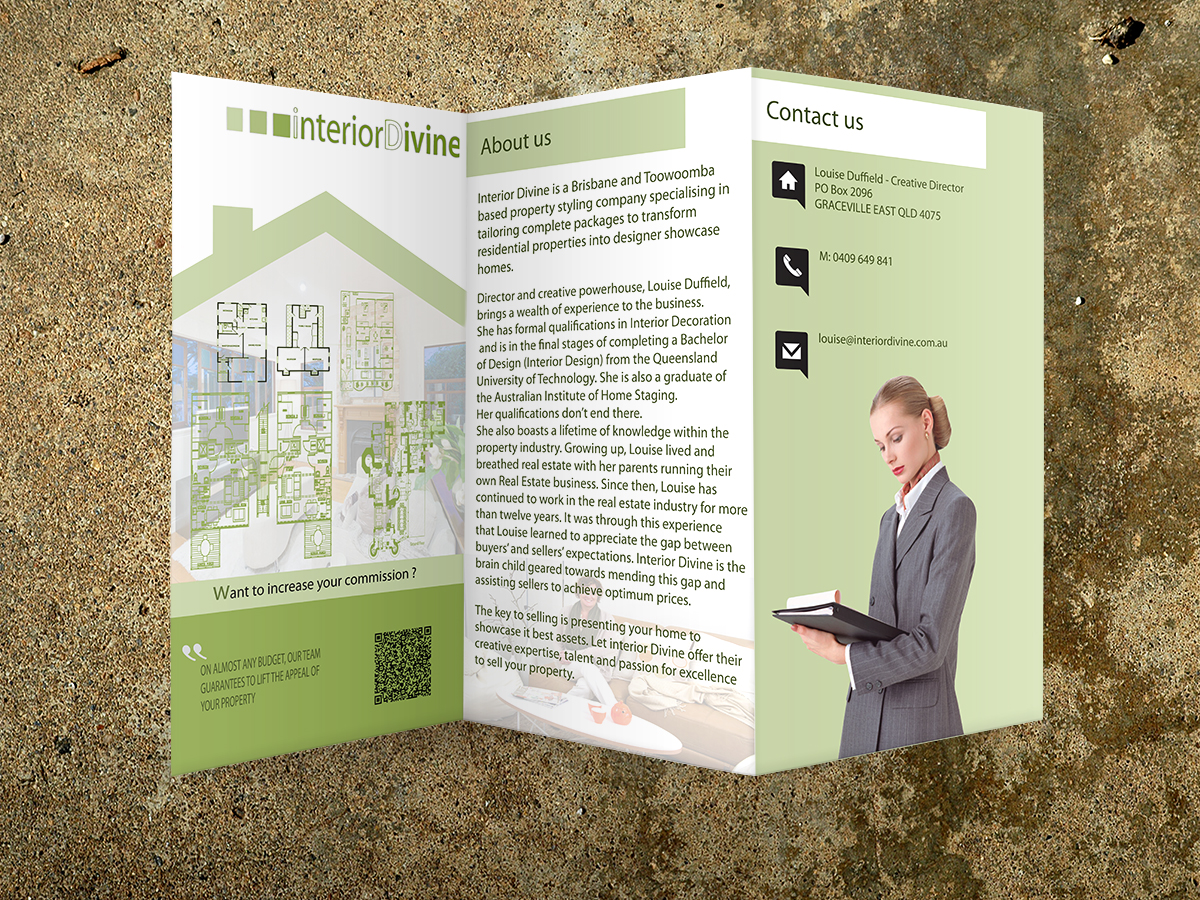 Brochure Design by  Andy Dollinger for Interior Divine Property Styling  | Design #2495678
