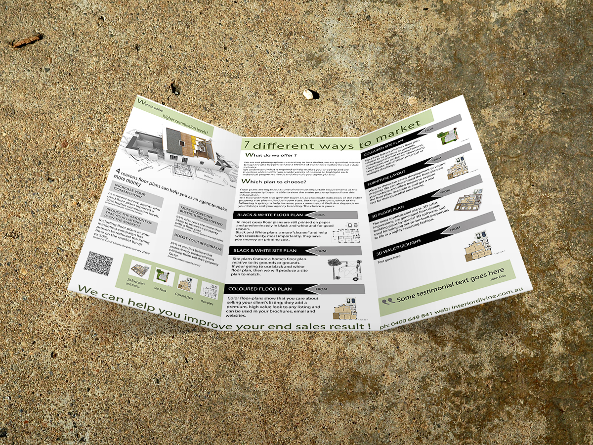 Brochure Design by  Andy Dollinger for Interior Divine Property Styling  | Design #2495721