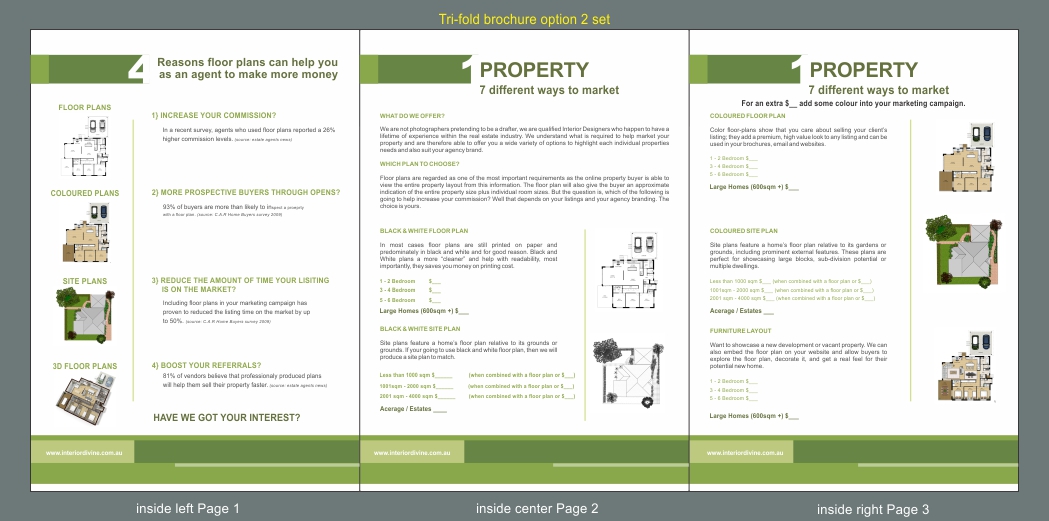Diseño de Brochure por Savitra para Interior Divine Property Styling  | Diseño #2493990