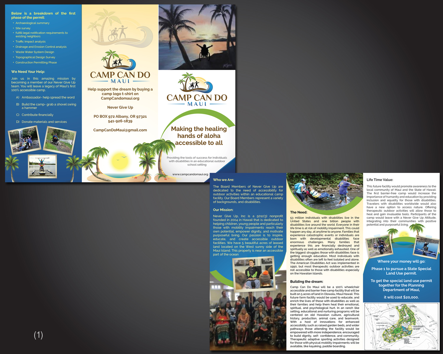 Brochure Design by Designanddevelopment for Never Give Up, Inc | Design: #14093517