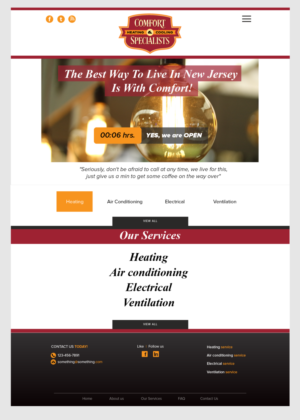 Heating and Cooling Company mobile website | Web Design par wolf