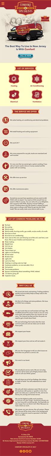 Web Design par -Marc- pour comfort specialists llc | Design #13824139