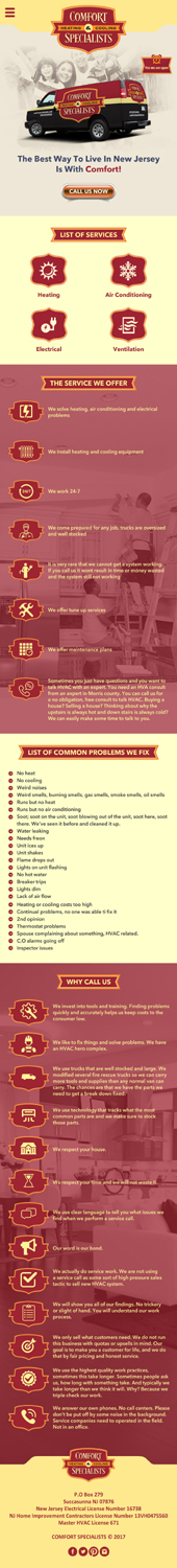 Web Design par -Marc- pour comfort specialists llc | Design #13845857