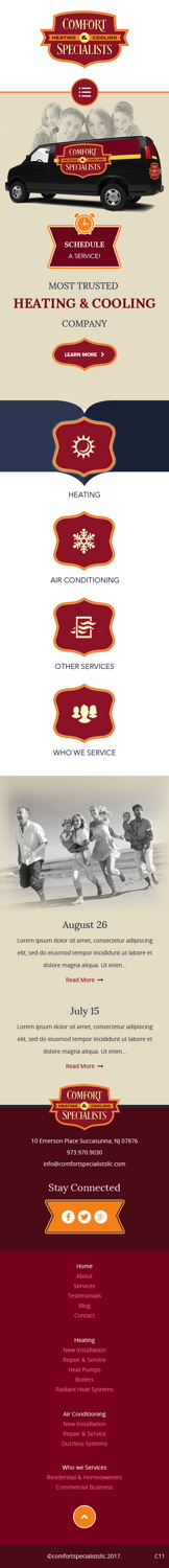 Diseño Web por pb para comfort specialists llc | Diseño: #13809001