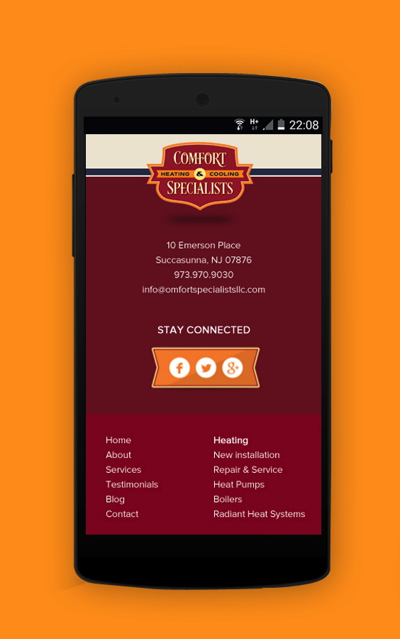 Web Design by pb for comfort specialists llc | Design #13809011