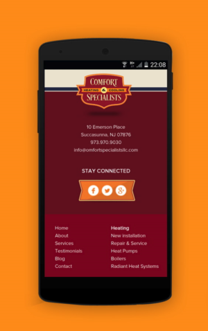 Diseño Web por pb para comfort specialists llc | Diseño: #13809011