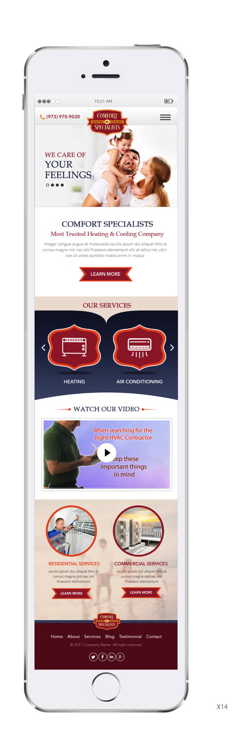Web Design by pb for comfort specialists llc | Design #13809022