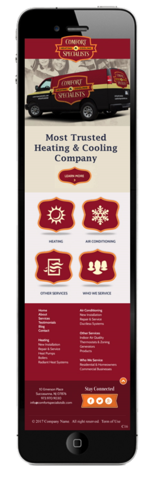 Diseño Web por pb para comfort specialists llc | Diseño: #13812951