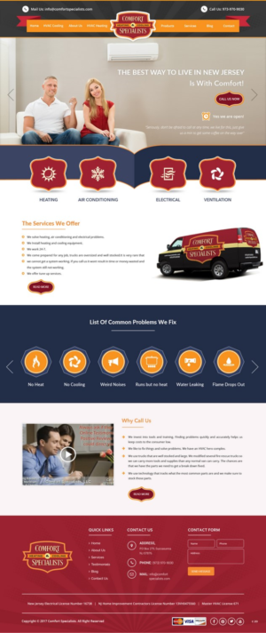 Diseño Web por pb para comfort specialists llc | Diseño: #13822724