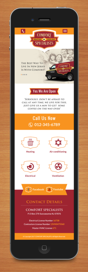 Diseño Web por Sbss para comfort specialists llc | Diseño: #13810376