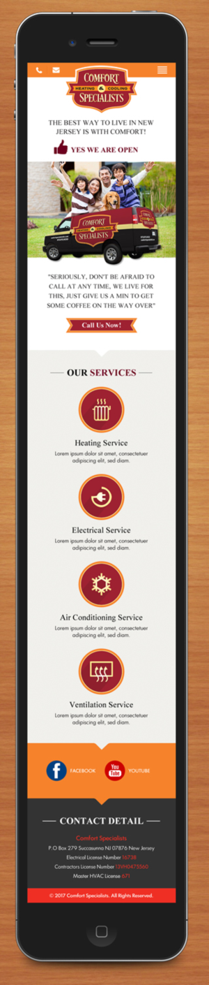 Heating and Cooling Company mobile website | Web Design par Sbss
