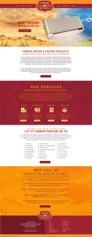 Web Design par Black Stallions Impressive Solutions pour comfort specialists llc | Design #13964884