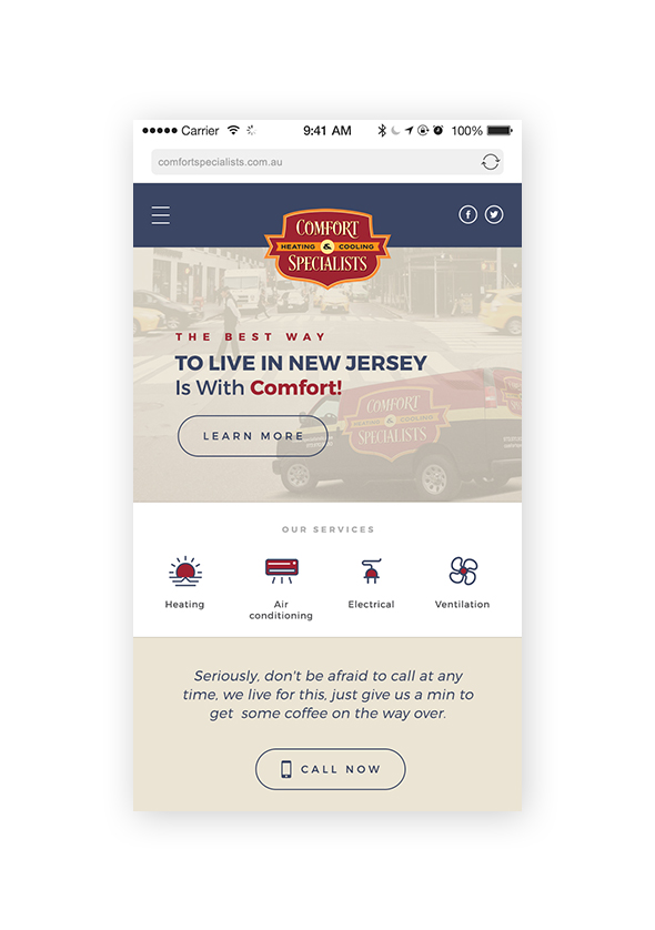 Web-Design von stn50431 für comfort specialists llc | Design #13803750