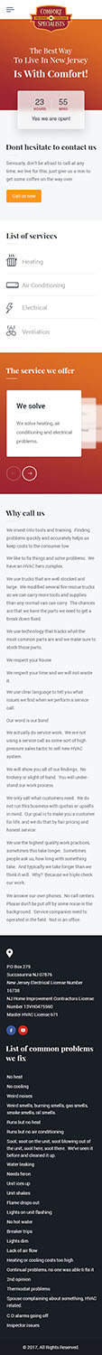Heating and Cooling Company mobile website | Web Design par nzdesigners