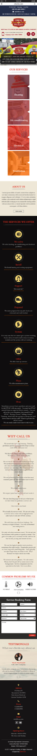Heating and Cooling Company mobile website | Web Design par Da Miracle