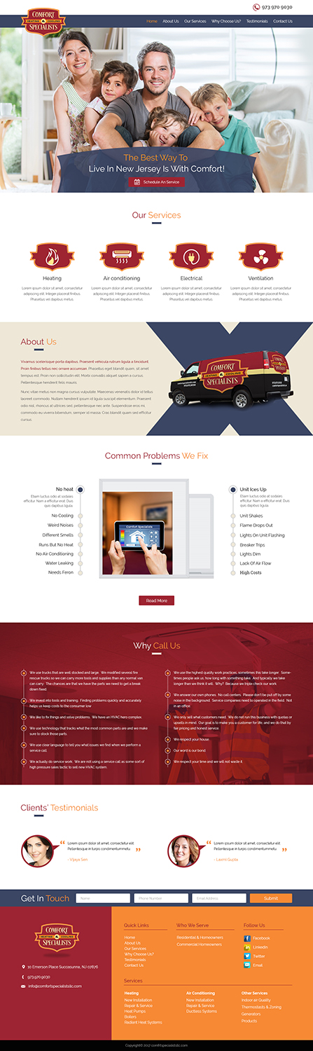 Diseño Web por Tpith para comfort specialists llc | Diseño #13845623