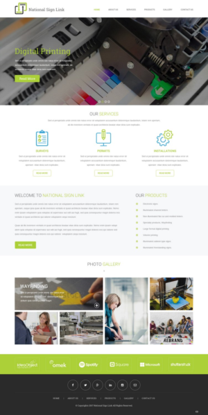Web Design by pb for National Sign Link | Design: #13820146