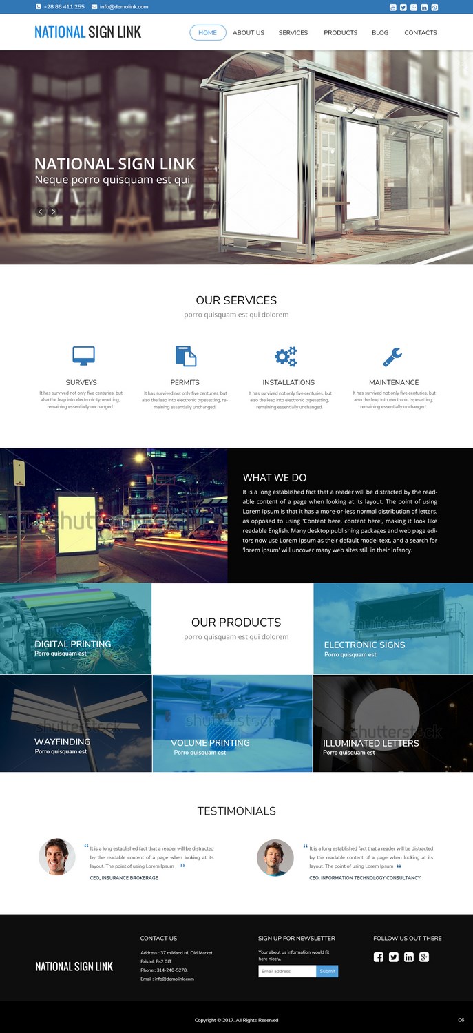 Web Design by pb for National Sign Link | Design #13820149