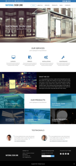 Web Design by pb for National Sign Link | Design: #13820149