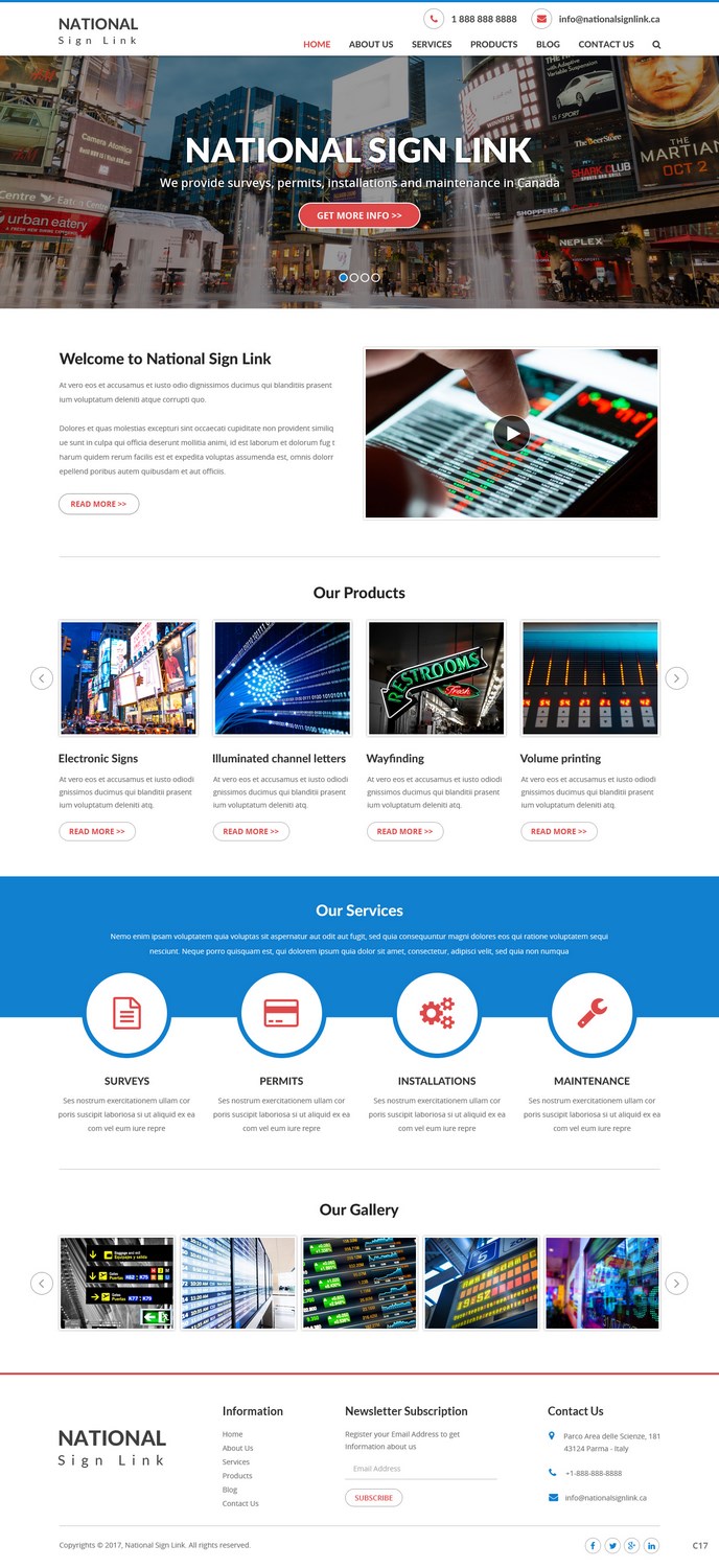 Web Design by pb for National Sign Link | Design: #13820150