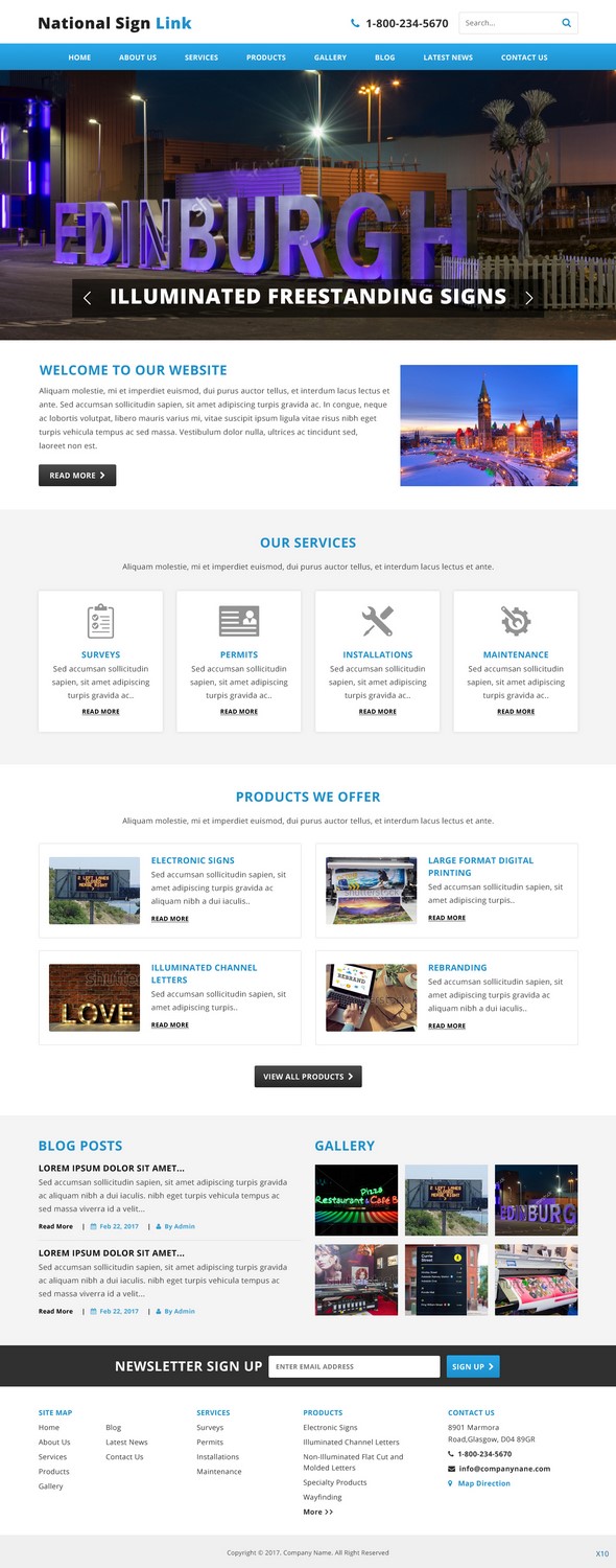 Web Design by pb for National Sign Link | Design #13822845