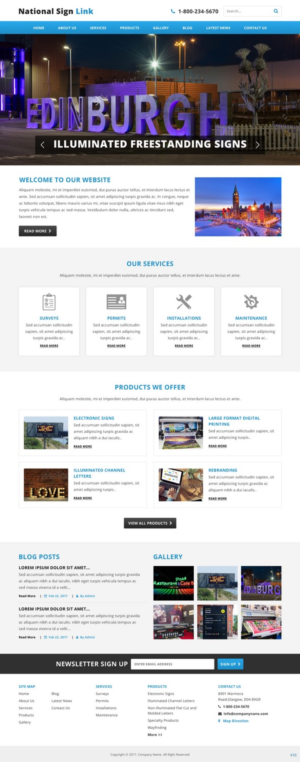 Web Design by pb for National Sign Link | Design: #13822845