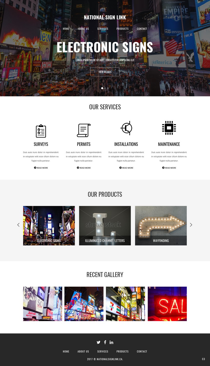 Web Design by pb for National Sign Link | Design #13822846
