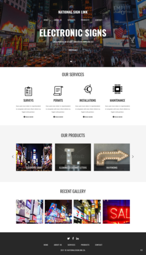 Web Design by pb for National Sign Link | Design: #13822846