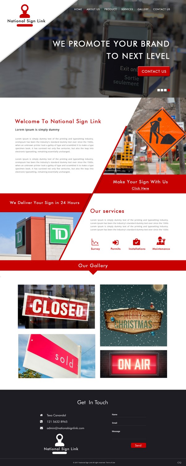 Web Design by pb for National Sign Link | Design #13822847