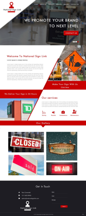 Web Design by pb for National Sign Link | Design: #13822847