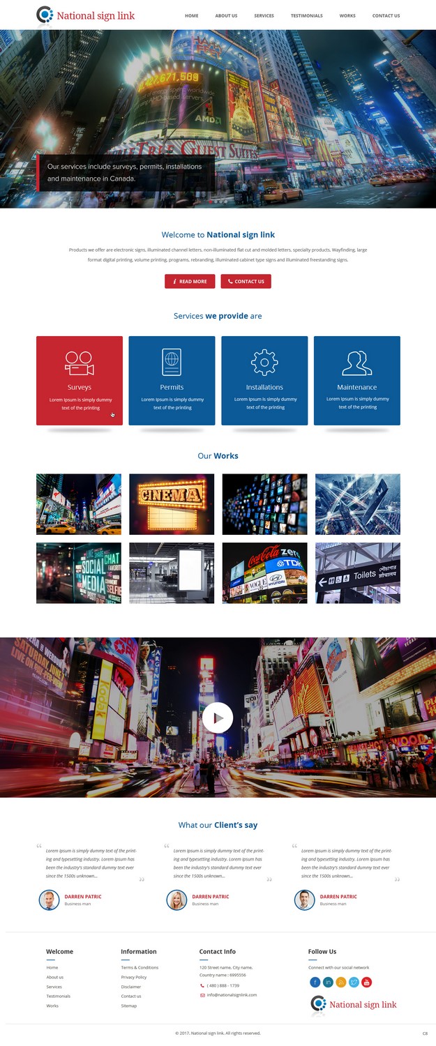 Web Design by pb for National Sign Link | Design #13822848