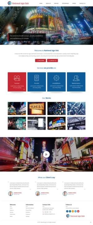 Web Design by pb for National Sign Link | Design: #13822848