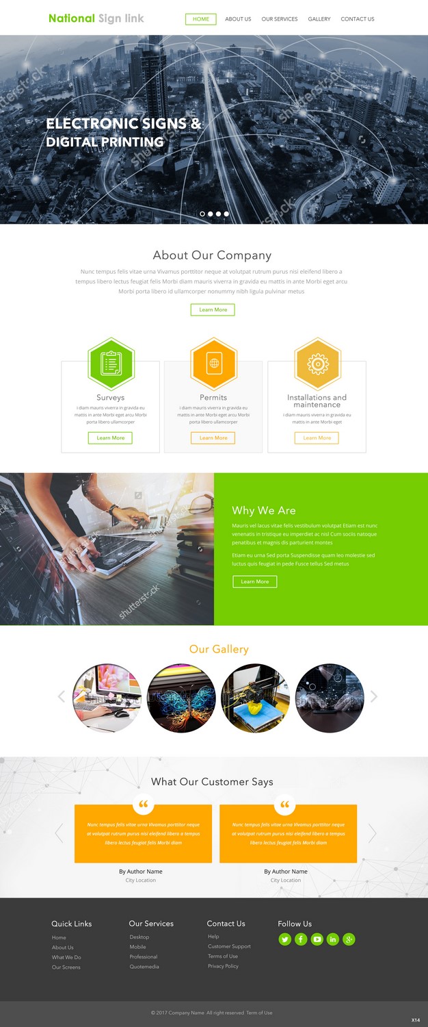 Web Design par pb pour National Sign Link | Design #13822849
