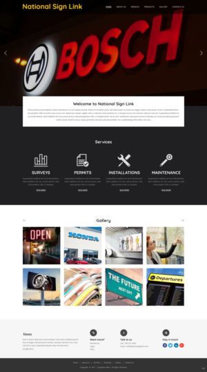 Web Design by pb for National Sign Link | Design: #13822857