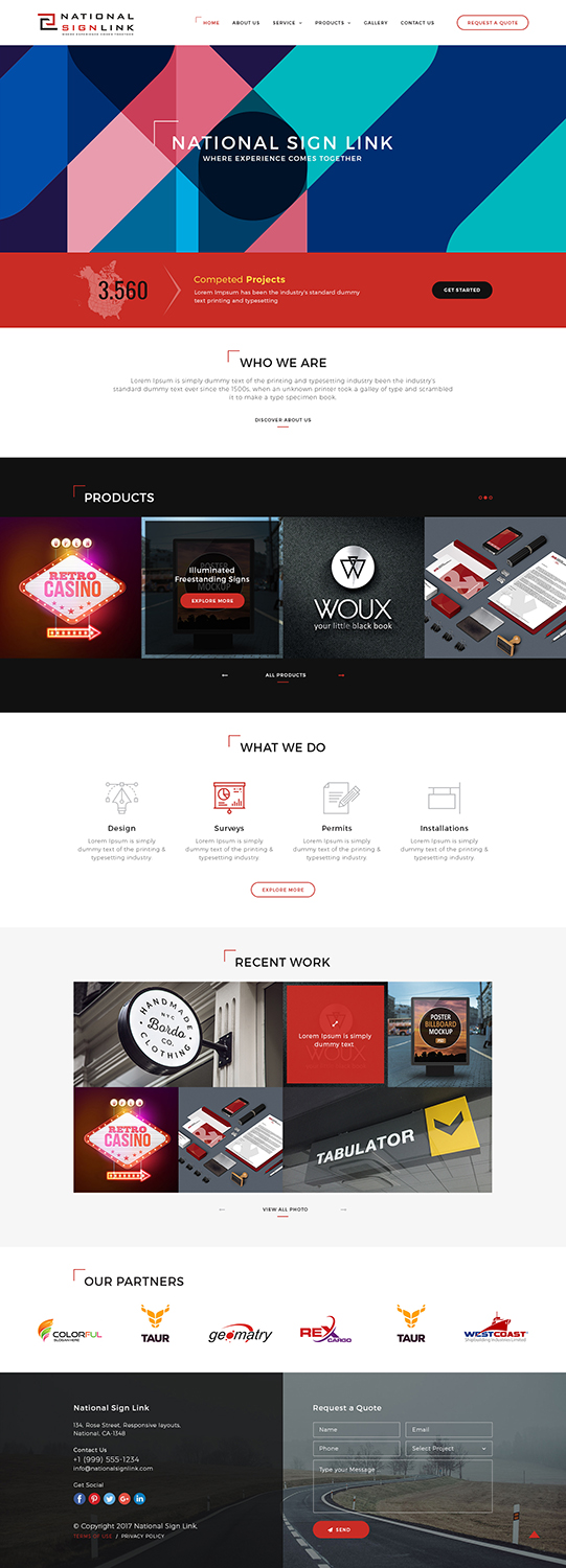 Web Design by Ved Web Services for National Sign Link | Design #13879824