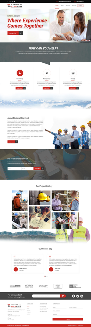 Web Design by e2developers for National Sign Link | Design #14002919