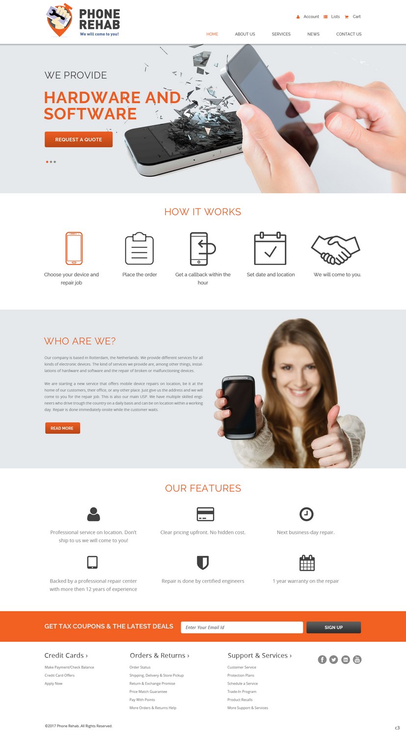 Web Design by pb for Service Planet Rotterdam B.V. | Design #13820197