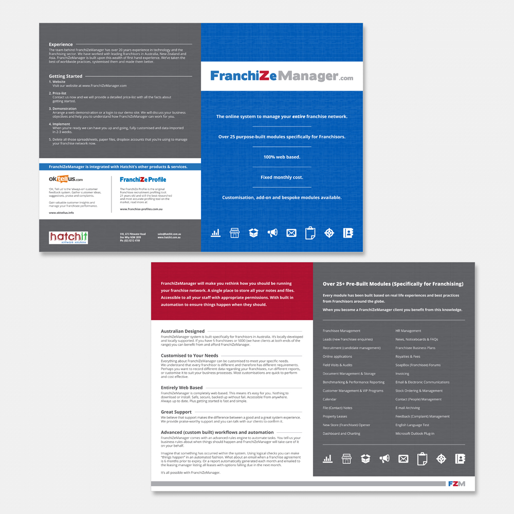 Broschüren-Design von Melissa Taylor für Hatchit Software Solutions | Design #2558496