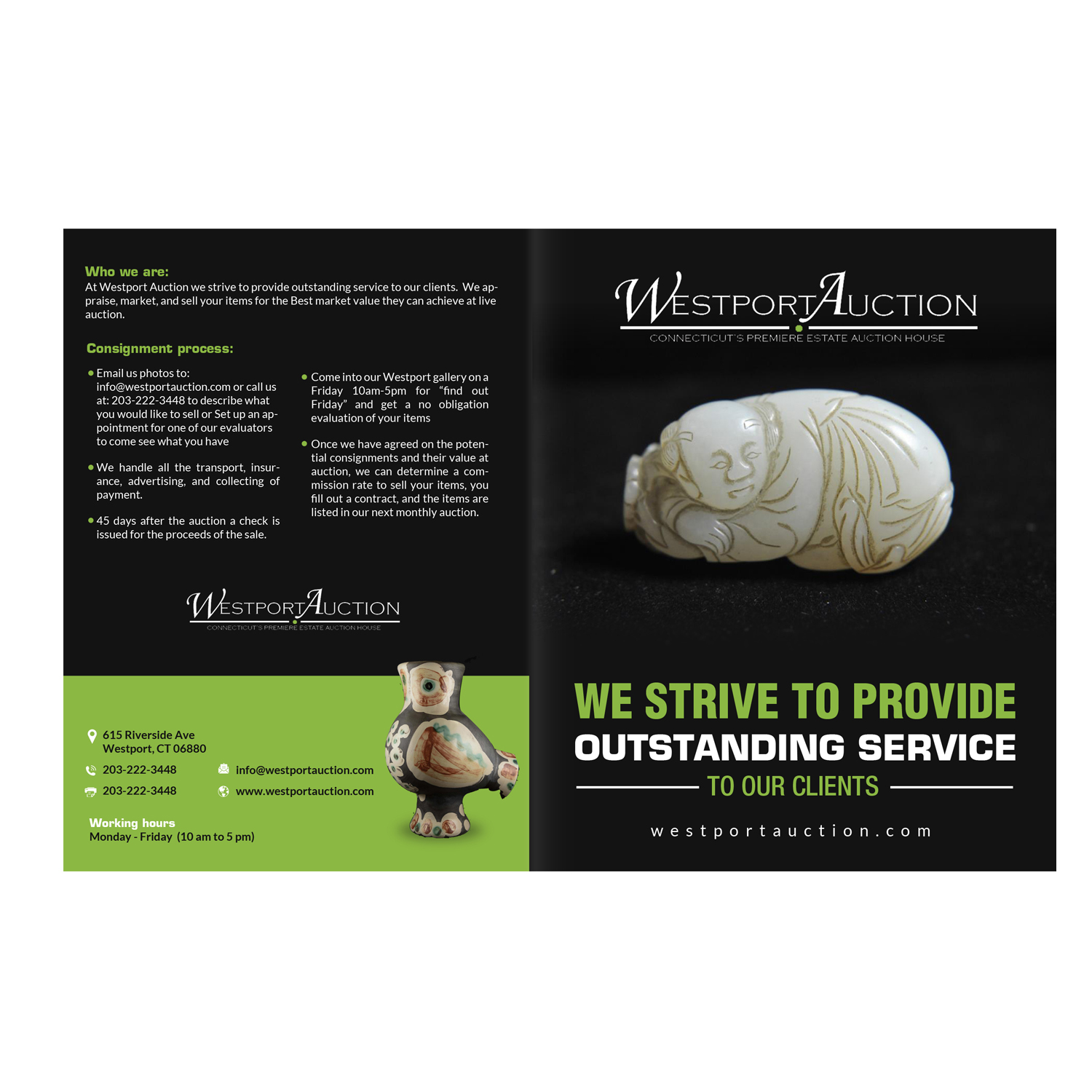 Design de Brochure par creative.bugs pour westport auction | Design #13832771