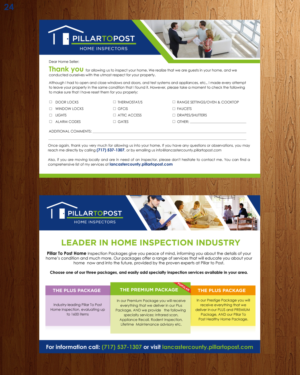 Diseño de Flyer por uniquedesign10 para Pillar To Post Home Inspection | Diseño: #13830098