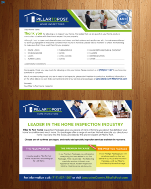 Diseño de Flyer por uniquedesign10 para Pillar To Post Home Inspection | Diseño: #13837920