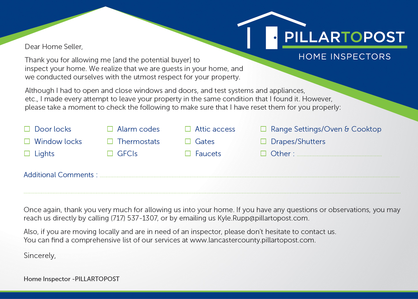 Flyer Design by Akshar Shailesh for Pillar To Post Home Inspection | Design #13832760