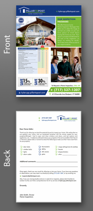 Diseño de Flyer por ecorokerz para Pillar To Post Home Inspection | Diseño: #13840036